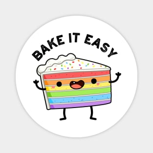 Bake It Easy Cute Cake Pun Magnet